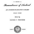 Remembrance of Amherst, An Undergraduate’s Diary, 1846–1848