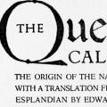 The Queen of California, The Origin of the Name of California